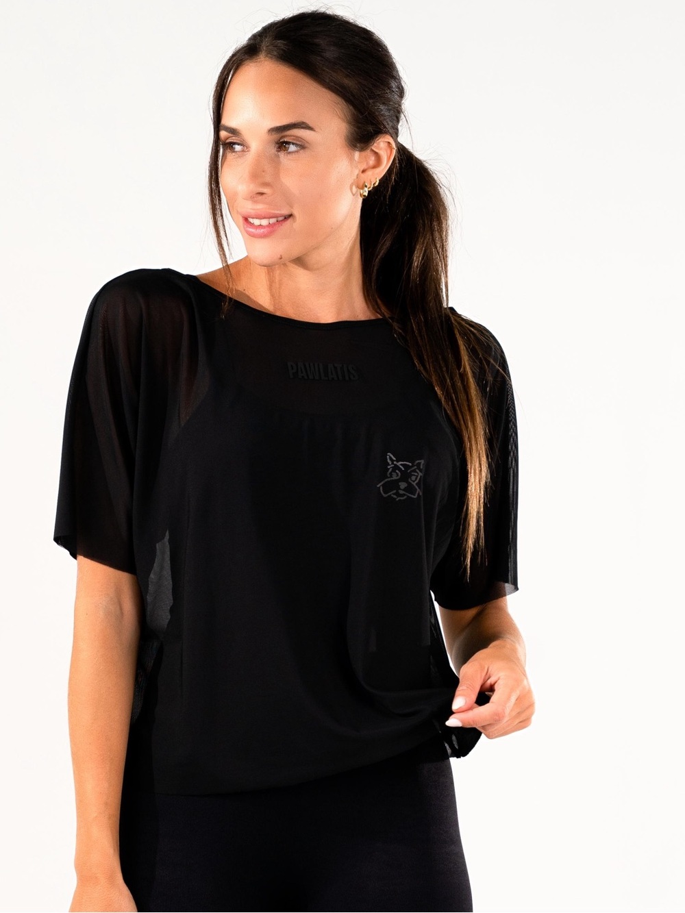Women’s Black Short Sleeve Active Top